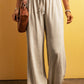 Drawstring Wide Leg Pants