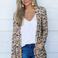 Printed Long Sleeve Cardigan